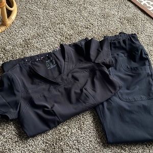 HeartSoul Black Scrub Set